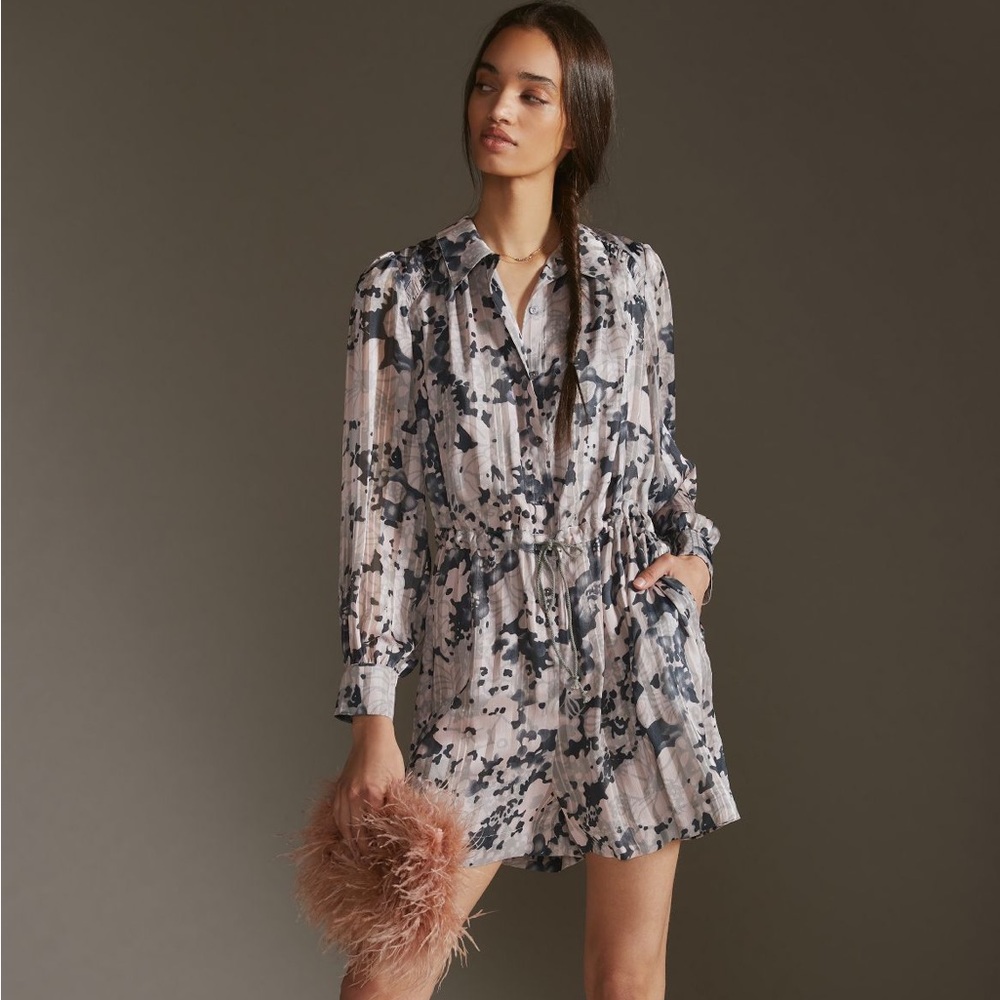 Anthropologie tiny aurora printed romper, size M